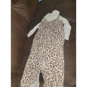 Gymboree parisian chic leopard print overalls with undershirt size‎ 2t outfit